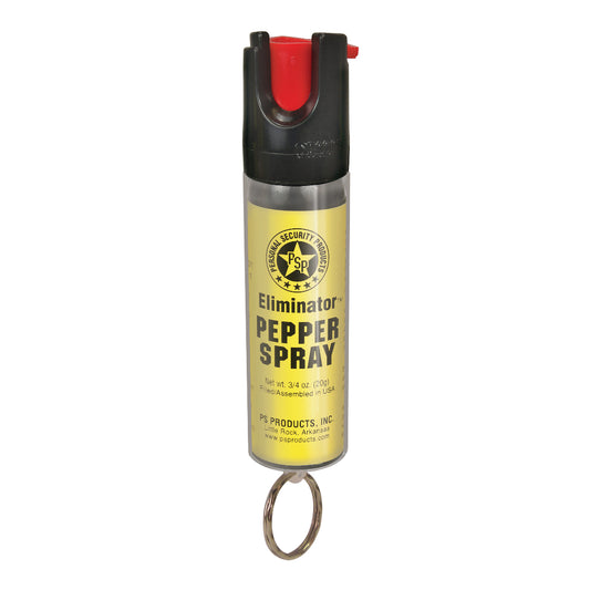 3/4 oz Pepper Spray canister with clear sleeve and key ring